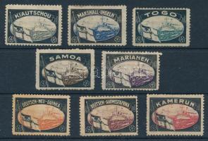 Elveszett német gyarmatok, 8 klf gyász-levélzáró