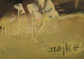 Szejke Vilmos (1942-1992), Szatmárnémetiből származó festő: Táj. Olaj, vászon, dekoratív fakeretben,...