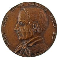 Domonkos Béla (1934-) DN "Kőrösi Csoma Sándor Általános Iskola Érd" bronz, egyoldalas öntött emlékplakett T:AU