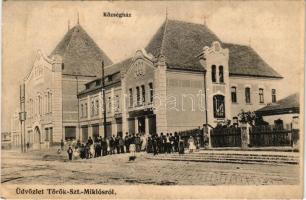 1912 Törökszentmiklós, Községháza, Stummer József üzlete, Munkásotthon (ázott sarok / wet corner)