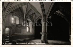 1941 Kolozsvár, Cluj; Ferenc-rendiek zárdája, Refektórium, belső / Franciscan monastery, refectory, interior