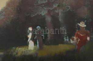 Nagy Ernő Sándor (1926-2013): Vízpart. Olaj, farost. Jelzett. Hátoldalán autográf felirattal. Fakere...