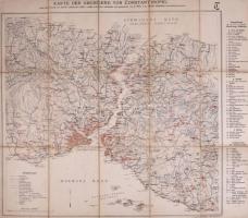 Karte der Umgegend von Constantinopel unter Benutzung der älteren Aufnahmen (1888-1895) erweitert, 1:100 000, vászontérkép, 54×60 cm