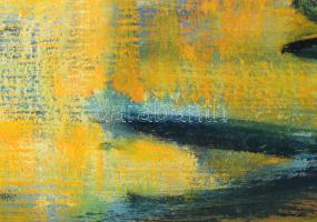 Tábori József (1928-2001): Tiszapart, Mártély. Olaj, vászon. Jelzett. Fakeretben, 60x73 cm