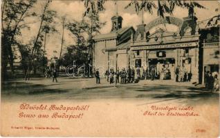 1899 Budapest XIV. Városliget, Első Budapesti Varieté Színház, Fischer Ferenc üzlete. "Naponta bohózatok, operettek" (EK)