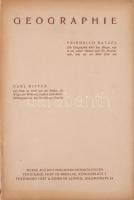 Ratzel, Friedrich - Ritter, Carl: Geographie. Breislau-Leipzig, 1926, Ferdinand Hirt, 64 p. Fekete-f...