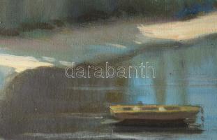 Olaszy Sándor (1902-1976): Dunakanyar. Olaj, vászon, jelezve jobbra lent. Dekoratív fakeretben, 60×8...