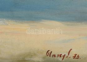 Olaszy Sándor (1902-1976): Dunakanyar. Olaj, vászon, jelezve jobbra lent. Dekoratív fakeretben, 60×8...