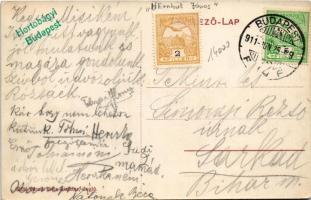 1911 Budapest XIV. Zugló, Bosnyák út és Hajtsár út sarok, Herrnhut János vendéglője, étterem. Váradi...