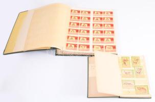 Gyufacímke gyűjtemény, sorozatok két berakóban, magyar és külföldi