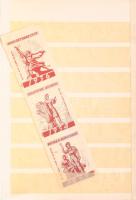 Gyufacímke gyűjtemény, sorozatok két berakóban, magyar és külföldi