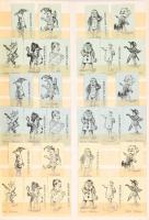 Gyufacímke gyűjtemény, sorozatok két berakóban, magyar és külföldi