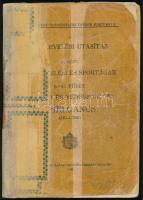 Testnevelési utasítás. II. rész. Testnevelési és sportágak. 6-C. Füzet. Támadó és védősportok: cselgáncs (jiu-jitsu). Bp., 1926, Stádium. Kiadói papírkötés, javított, kopottas állapotban.