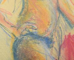 Szirányi István (1951-): Női akt. Pasztell, papír, jelzett, üvegezett fakeretben. 41x26 cm