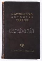 1955 Magyarországi autóutak térképe, kiadja: Kartográfiai Vállalat, sérült egészvászon kötésben