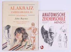 Szunyoghy-Fehér: Anatomische Zeichenschule. Mensch. Bp., Vince Books. Kiadói papírkötés, jó állapotban. + Raynes, John: Alakrajz. Emberábrázolás kézikönyv. Bp., 2007, Replica. Kiadói kartonált kötés, jó állapotban.