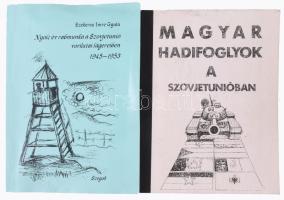 Szekeres Imre Gyula: Nyolc év rabmunka a Szovjetunió vorkutai lágereiben. 1945-1953. [Decs, 1996, szerzői kiadás]. Kiadói papírkötés, kissé ázott/gyűrött. + Magyar hadifoglyok a Szovjetunióban. Fehér könyv a Szovjetunióba elhurcolt hadifoglyok és polgári deportáltak helyzetéről. Szerk.: A Magyar Harcosok Bajtársi Közössége Hadifogolyszolgálata. Bp., [1989], Hungária. Kiadói papírkötés.