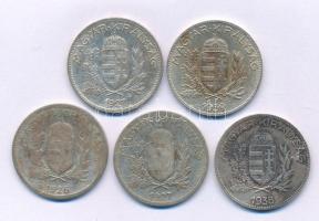 1926-1939. 1P Ag (5db, 4xklf) T:XF-F patina Adamo P6