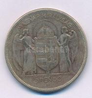 1930. 5P Ag "Horthy jobbra" T:F patina
Adamo P8