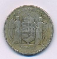 1930. 5P Ag "Horthy jobbra" T:F patina
Adamo P8