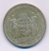 1930. 5P Ag "Horthy jobbra" T:F patina
Adamo P8