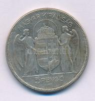 1930. 5P Ag "Horthy jobbra" T:F patina
Adamo P8