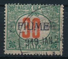 Fiume 1918 Portó 30f H II típus, Bodor vizsgálójellel