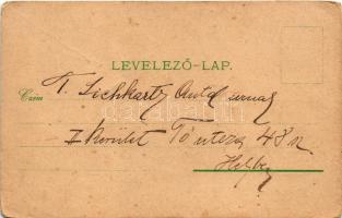 Budapest XIV. Kereskedelmi csarnok, Ezredéves Kiállítás. Rigler József Ede kiadása, litho (fa)