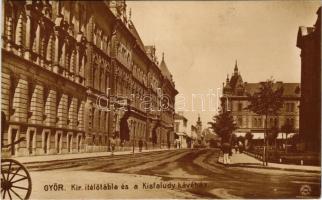 1911 Győr, Kir. ítélőtábla és a Kisfaludy kávéház. Oranotypie