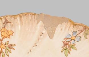 Sarreguemines "Louis XV" csésze alátéttel, jelzett, sérült, d: 14 cm