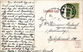 1908 Battonya, Korona szálloda, híd. Klein Adolf kiadása 244. (W.L. ?) (ragasztónyom / glue marks)