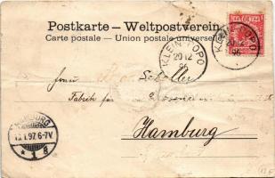 1897 Aného, Klein Popo; Postboten in Klein Popo, Landeshauptmannschaft in Sebbe, Rhede und Strand M....
