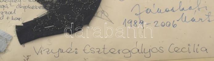 Jánoskúti Márta (1942-): Esztergályos Cecília készített jelmeztervek, Édes Anna c. film, 1989. Ceruz...