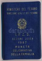 Olaszország 1987R 500L Ag "A család éve" eredeti lezárt fóliacsomagolásban és műanyag dísz...