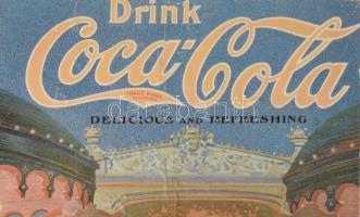 1983 Coca-Cola reprint reklámplakát, ofszet, papír, Scandecor, NSZK kiadása, kissé sérült, farostra ...