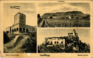 Somlóhegy, Szent István kilátó, Somló-hegy és szőlő, Bakács várrom (EB)