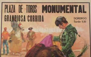 cca 1985 Bikaviadal plakát, papír, egyedi kézzel írt névvel, farostra kasírozva, apró sérülésekkel, ...