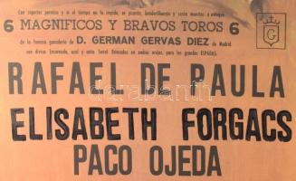 cca 1985 Bikaviadal plakát, papír, egyedi kézzel írt névvel, farostra kasírozva, apró sérülésekkel, ...