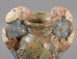 Kétfüles váza. Szováta, 1941, kopással, m: 27 cm