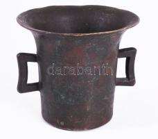Bronz mozsár, m: 11,5 cm