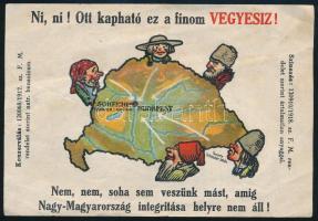 "Ni, ni! Ott kapható ez a finom Vegyesiz!" irredenta reklámlap