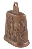 Bronz csengő "53 CMF Praha" feliratos, m: 10 cm