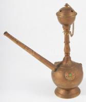 Bronz rózsavíztartó, m: 16 cm