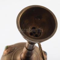 Bronz rózsavíztartó, m: 16 cm