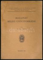 Papp Ferenc: Budapest meleg gyógyforrásai. Bp., 1942, Budapesti Központi Gyógy- és Üdülőhelyi Bizottság Rheuma és Fürdőkutató Intézet (Élet-ny.), 252 p.+ 1 (kihajtható térkép) t. Kiadói papírkötés, a borítón kisebb sérüléssel, ázásnyomokkal.