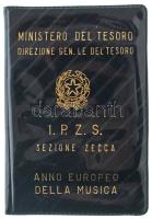 Olaszország 1985R 500L Ag "Európai zene éve" eredeti lezárt fóliacsomagolásban és műanyag ...