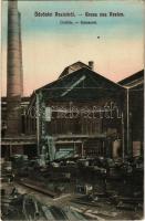 Resicabánya, Resita; Vasgyár, öntöde. Boskovitz Irén kiadása / Giesserei / iron works, factory, foundry (ázott / wet damage)