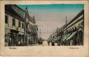 1918 Mohács, Király utca, Toldy Károly sütödéje, üzletek. Pollák Róbert kiadása (EB)