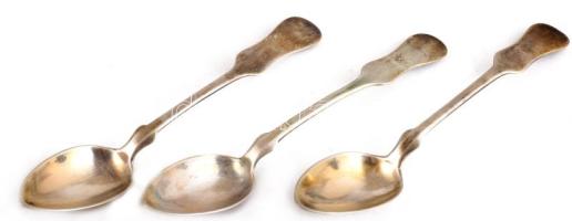 3 darab ezüst (Ag) kanál, jelzett, nettó 57g