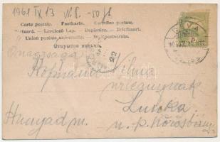 Déva, Fő utca, vár, Pap Jenő, Lengyel Dániel és Schuleri Fritz üzlete / main street with shops, cast...